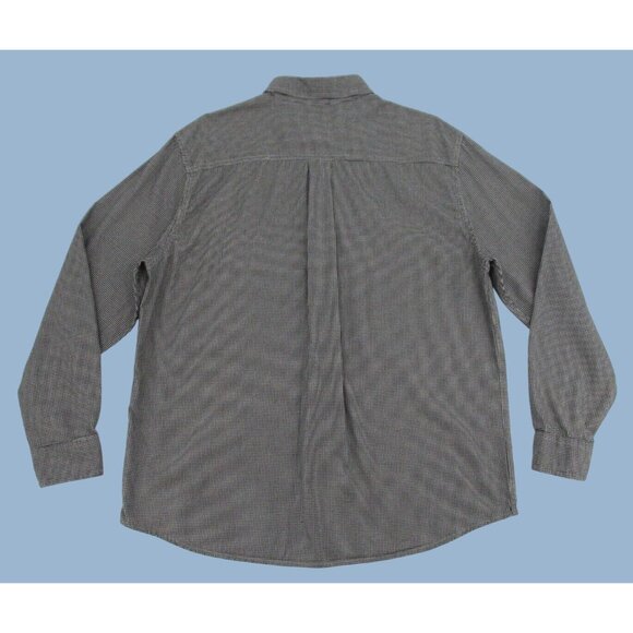 Vintage Chaps Ralph Lauren Button Up Shirt Mens XL Houndstooth Check Custom Fit - Picture 3 of 13